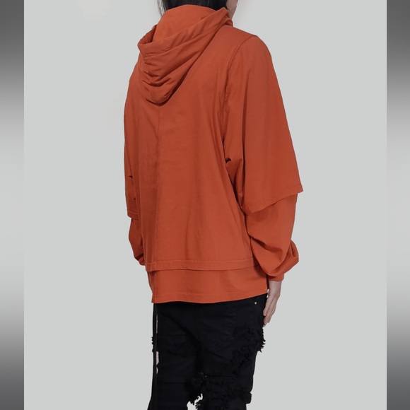 Rick Owens hustler DRKSHDW hoodie orange Size Large NWT - Picture 4 of 9